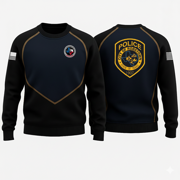 Crew Neck Sweatshirt, Robstown Police Department, Police, Teamtime, Team time, sublimation, custom sports apparel, team uniforms, spirit wear, spiritwear, sports uniforms, custom shirts, team store, custom team store, fundraiser sports, apparel fundraiser