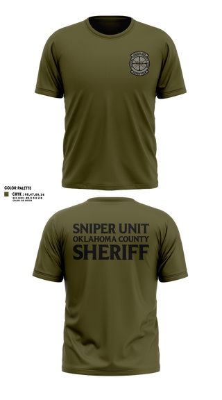 Old School Cotton Feel Shirt, Oklahoma County Sniper Team, Police, Teamtime, Team time, sublimation, custom sports apparel, team uniforms, spirit wear, spiritwear, sports uniforms, custom shirts, team store, custom team store, fundraiser sports, apparel fundraiser