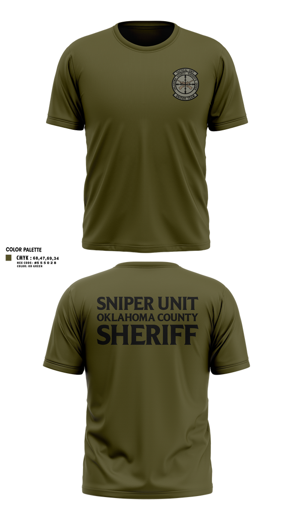 Old School Cotton Feel Shirt, Oklahoma County Sniper Team, Police, Teamtime, Team time, sublimation, custom sports apparel, team uniforms, spirit wear, spiritwear, sports uniforms, custom shirts, team store, custom team store, fundraiser sports, apparel fundraiser