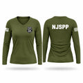 New Jersey State Park Police Women's Long Sleeve V-neck Shirt - 1