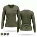 Criminal Investigation Division Women's Long Sleeve V-neck Shirt - 1