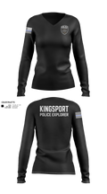 Kingsport Police Explorer Post Women's Long Sleeve V-neck Shirt - 21