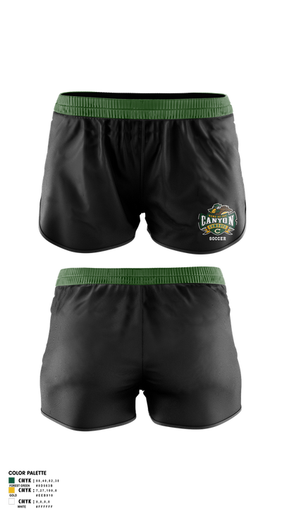 Canyon High School Girls Soccer 73964009 Womens Soccer Shorts - 2