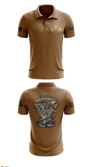 Short Sleeve Performance Polo, MES PACNORWEST HVU  Chiefs Mess, Navy, Teamtime, Team time, sublimation, custom sports apparel, team uniforms, spirit wear, spiritwear, sports uniforms, custom shirts, team store, custom team store, fundraiser sports, apparel fundraiser