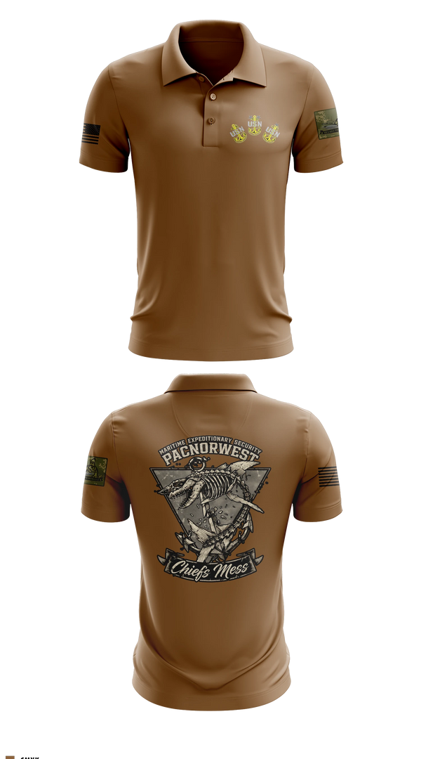 Short Sleeve Performance Polo, MES PACNORWEST HVU  Chiefs Mess, Navy, Teamtime, Team time, sublimation, custom sports apparel, team uniforms, spirit wear, spiritwear, sports uniforms, custom shirts, team store, custom team store, fundraiser sports, apparel fundraiser