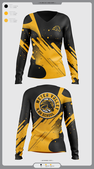 Womens Long Sleeve Vneck Shirt, Metea Valley High School Cheer, Cheer, Teamtime, Team time, sublimation, custom sports apparel, team uniforms, spirit wear, spiritwear, sports uniforms, custom shirts, team store, custom team store, fundraiser sports, apparel fundraiser