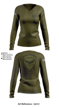 SWAT 37842893 Women's Long Sleeve V-neck Shirt - 4