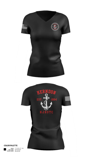 Womens Short Sleeve Vneck Shirt, Hornet Battalion, Spirit Store, Teamtime, Team time, sublimation, custom sports apparel, team uniforms, spirit wear, spiritwear, sports uniforms, custom shirts, team store, custom team store, fundraiser sports, apparel fundraiser
