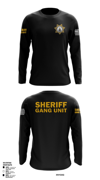 Long Sleeve Performance Shirt, SHERIFF GANG UNIT, Police, Teamtime, Team time, sublimation, custom sports apparel, team uniforms, spirit wear, spiritwear, sports uniforms, custom shirts, team store, custom team store, fundraiser sports, apparel fundraiser