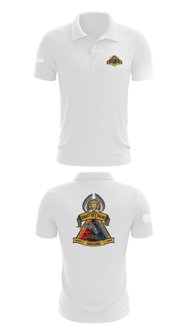 Short Sleeve Performance Polo, CNATT Det Eglin, Navy, Teamtime, Team time, sublimation, custom sports apparel, team uniforms, spirit wear, spiritwear, sports uniforms, custom shirts, team store, custom team store, fundraiser sports, apparel fundraiser
