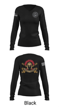 Charlie Battery 2-114th FA 47332730 Women's Long Sleeve V-neck Shirt - 47