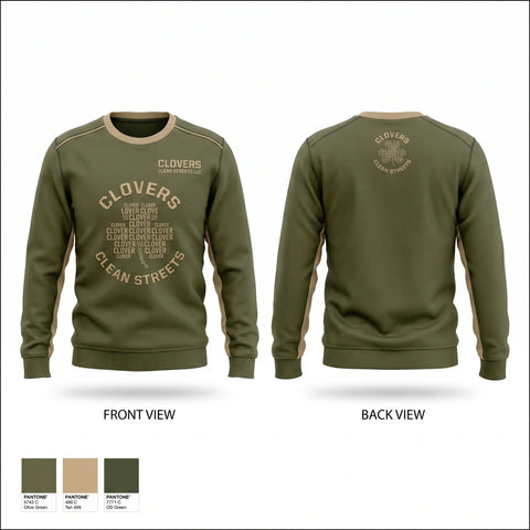 Crew Neck Sweatshirt, Clovers Clean Streets LLC, , Teamtime, Team time, sublimation, custom sports apparel, team uniforms, spirit wear, spiritwear, sports uniforms, custom shirts, team store, custom team store, fundraiser sports, apparel fundraiser