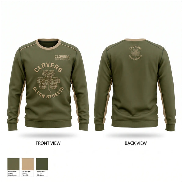 Crew Neck Sweatshirt, Clovers Clean Streets LLC, , Teamtime, Team time, sublimation, custom sports apparel, team uniforms, spirit wear, spiritwear, sports uniforms, custom shirts, team store, custom team store, fundraiser sports, apparel fundraiser