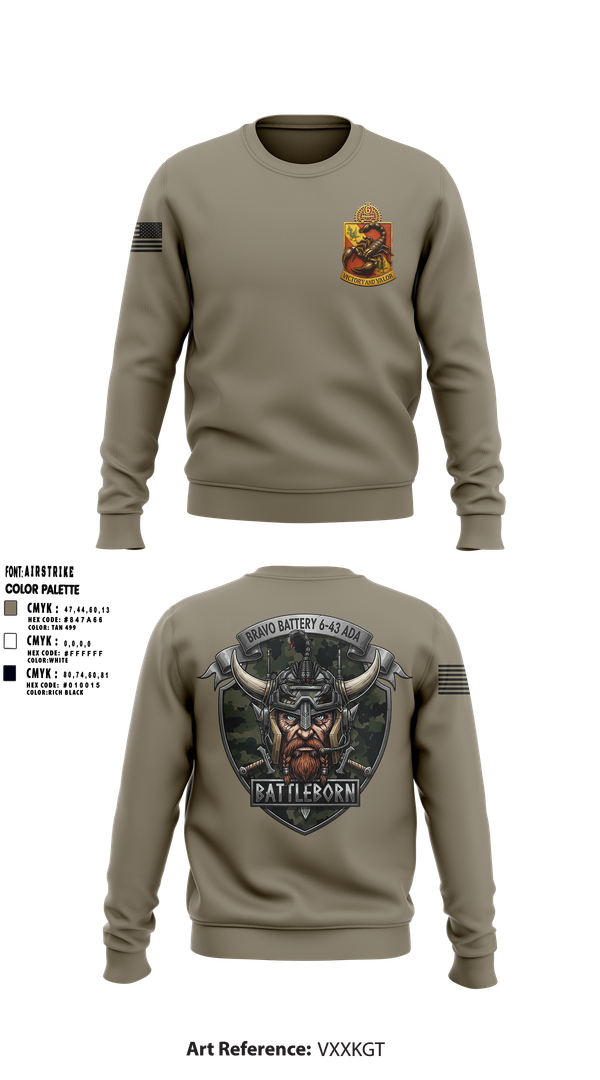 Crew Neck Sweatshirt, Battleborn, Army, Teamtime, Team time, sublimation, custom sports apparel, team uniforms, spirit wear, spiritwear, sports uniforms, custom shirts, team store, custom team store, fundraiser sports, apparel fundraiser