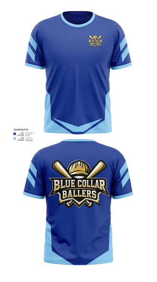 Short Sleeve Performance Shirt, Blue collar ballers, Softball, Teamtime, Team time, sublimation, custom sports apparel, team uniforms, spirit wear, spiritwear, sports uniforms, custom shirts, team store, custom team store, fundraiser sports, apparel fundraiser