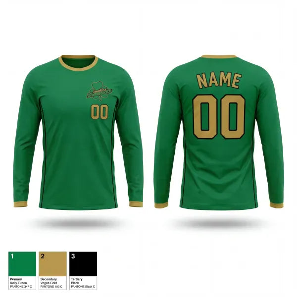 Long Sleeve Performance Shirt, 11U Southline Shamrocks, Baseball, Teamtime, Team time, sublimation, custom sports apparel, team uniforms, spirit wear, spiritwear, sports uniforms, custom shirts, team store, custom team store, fundraiser sports, apparel fundraiser