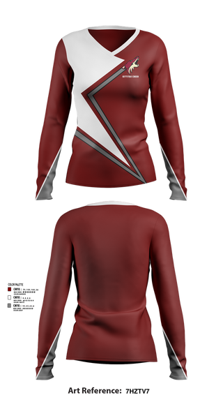 Womens Long Sleeve Vneck Shirt, Kittitas Cheer, Cheer, Teamtime, Team time, sublimation, custom sports apparel, team uniforms, spirit wear, spiritwear, sports uniforms, custom shirts, team store, custom team store, fundraiser sports, apparel fundraiser