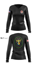 Haz Mat 2 Environmental Fire Rescue Company Women's Long Sleeve V-neck Shirt - 3