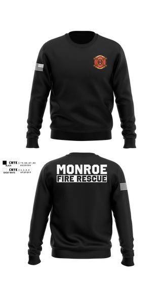 Crew Neck Sweatshirt, Monroe Fire Rescue, Fire Department, Teamtime, Team time, sublimation, custom sports apparel, team uniforms, spirit wear, spiritwear, sports uniforms, custom shirts, team store, custom team store, fundraiser sports, apparel fundraiser