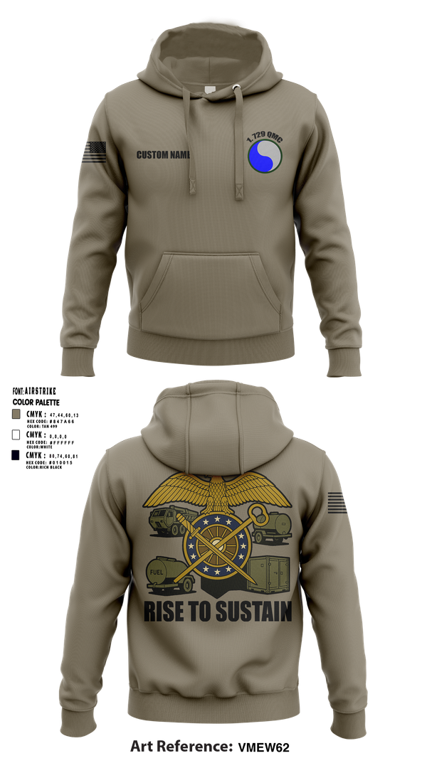Hoodie, 729 Quarter Master Unit, Army, Teamtime, Team time, sublimation, custom sports apparel, team uniforms, spirit wear, spiritwear, sports uniforms, custom shirts, team store, custom team store, fundraiser sports, apparel fundraiser