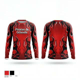 Long Sleeve Performance Shirt, Piratas de Orlando, Men's Basketball, Teamtime, Team time, sublimation, custom sports apparel, team uniforms, spirit wear, spiritwear, sports uniforms, custom shirts, team store, custom team store, fundraiser sports, apparel fundraiser