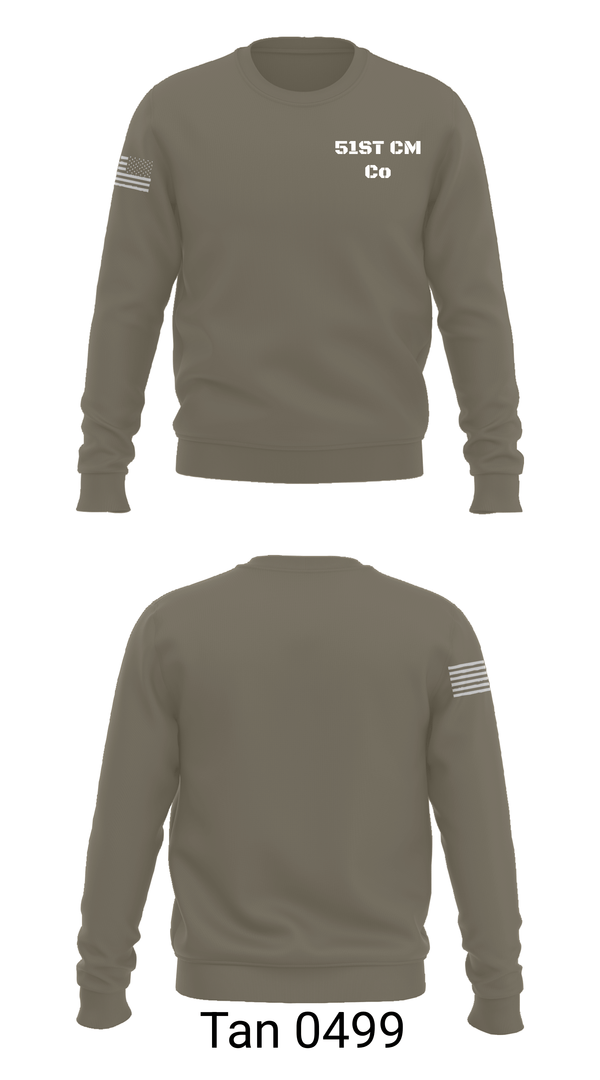 Crew Neck Sweatshirt, 51ST CM Co, Army, Teamtime, Team time, sublimation, custom sports apparel, team uniforms, spirit wear, spiritwear, sports uniforms, custom shirts, team store, custom team store, fundraiser sports, apparel fundraiser