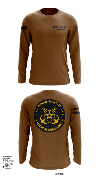 DEPT OF MEDICAL READINESS 60884043 Long Sleeve Performance Shirt 12