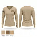 SOG 12129819 Women's Long Sleeve V-neck Shirt - 1