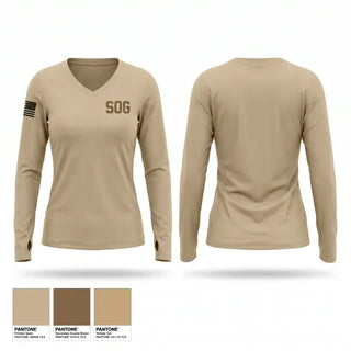 Womens Long Sleeve Vneck Shirt, SOG, Police, Teamtime, Team time, sublimation, custom sports apparel, team uniforms, spirit wear, spiritwear, sports uniforms, custom shirts, team store, custom team store, fundraiser sports, apparel fundraiser