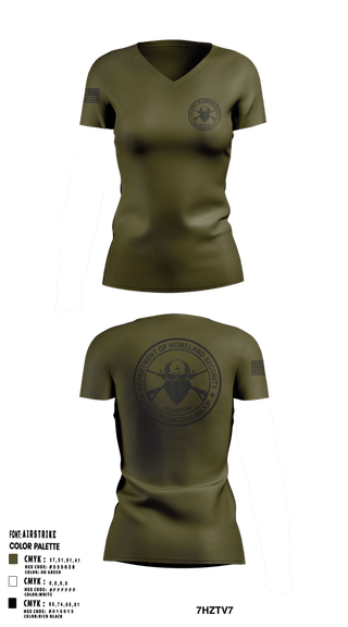 Womens Short Sleeve Vneck Shirt, Homeland Security, Police, Teamtime, Team time, sublimation, custom sports apparel, team uniforms, spirit wear, spiritwear, sports uniforms, custom shirts, team store, custom team store, fundraiser sports, apparel fundraiser