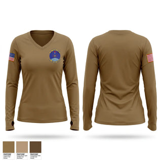 Womens Long Sleeve Vneck Shirt, 705 Muns, Air Force, Teamtime, Team time, sublimation, custom sports apparel, team uniforms, spirit wear, spiritwear, sports uniforms, custom shirts, team store, custom team store, fundraiser sports, apparel fundraiser