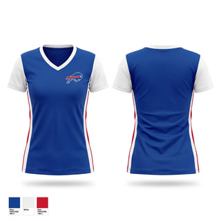 Womens Short Sleeve Vneck Shirt, Buffalo Bills Wheelchair Football, Ice Hockey, Teamtime, Team time, sublimation, custom sports apparel, team uniforms, spirit wear, spiritwear, sports uniforms, custom shirts, team store, custom team store, fundraiser sports, apparel fundraiser