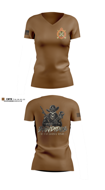 501st BSB, B Company 7979592 Women's Short Sleeve V-neck Shirt - 1