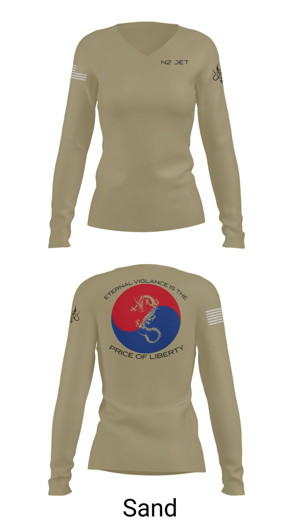 Womens Long Sleeve Vneck Shirt, CNFK DET CHINHAE, Navy, Teamtime, Team time, sublimation, custom sports apparel, team uniforms, spirit wear, spiritwear, sports uniforms, custom shirts, team store, custom team store, fundraiser sports, apparel fundraiser