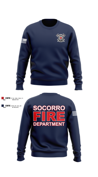 Crew Neck Sweatshirt, Socorro fire department, Fire Department, Teamtime, Team time, sublimation, custom sports apparel, team uniforms, spirit wear, spiritwear, sports uniforms, custom shirts, team store, custom team store, fundraiser sports, apparel fundraiser