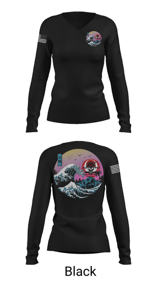 Womens Long Sleeve Vneck Shirt, ODA 1123, , Teamtime, Team time, sublimation, custom sports apparel, team uniforms, spirit wear, spiritwear, sports uniforms, custom shirts, team store, custom team store, fundraiser sports, apparel fundraiser