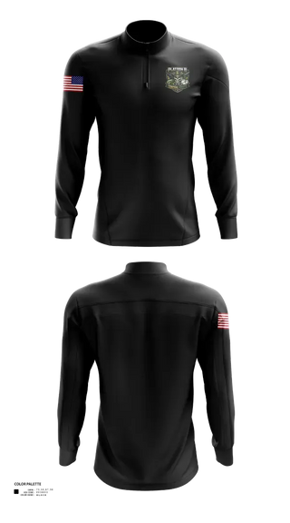 Quarter Zip Jacket, Platoon B Central Nights, Police, Teamtime, Team time, sublimation, custom sports apparel, team uniforms, spirit wear, spiritwear, sports uniforms, custom shirts, team store, custom team store, fundraiser sports, apparel fundraiser