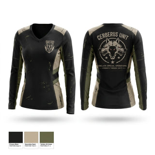 Womens Long Sleeve Vneck Shirt, Choas unit, E-Sports, Teamtime, Team time, sublimation, custom sports apparel, team uniforms, spirit wear, spiritwear, sports uniforms, custom shirts, team store, custom team store, fundraiser sports, apparel fundraiser