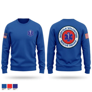 Crew Neck Sweatshirt, Norfolk Volunteer Rescue Squad, EMS/EMT, Teamtime, Team time, sublimation, custom sports apparel, team uniforms, spirit wear, spiritwear, sports uniforms, custom shirts, team store, custom team store, fundraiser sports, apparel fundraiser