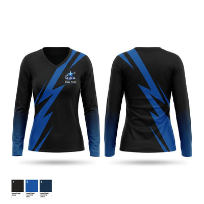 Blue Star Property Management Women's Long Sleeve V-neck Shirt - 1