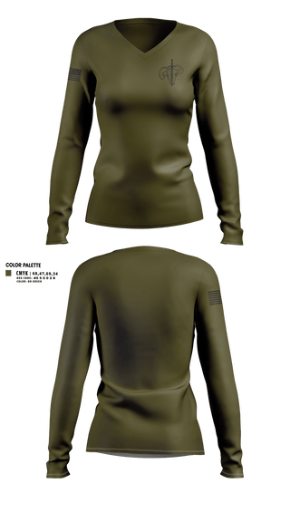 Womens Long Sleeve Vneck Shirt, Denver Special Response Team, Police, Teamtime, Team time, sublimation, custom sports apparel, team uniforms, spirit wear, spiritwear, sports uniforms, custom shirts, team store, custom team store, fundraiser sports, apparel fundraiser