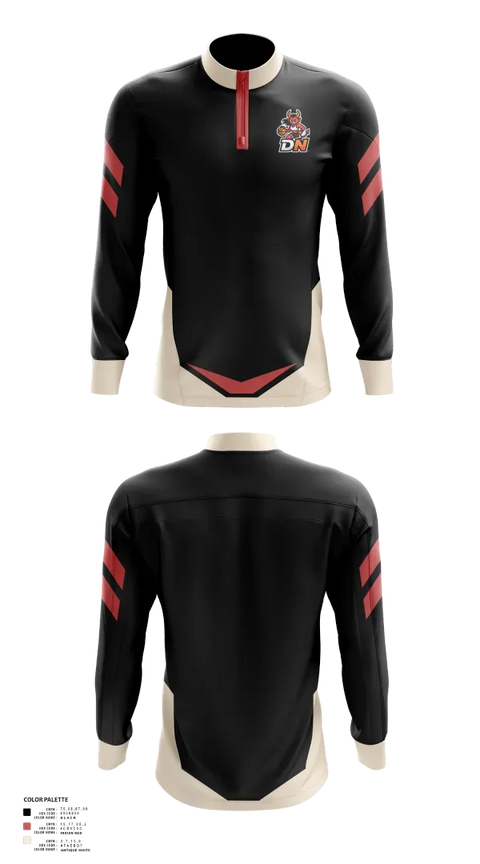 Quarter Zip Jacket, Demon Nation, Women's Basketball, Teamtime, Team time, sublimation, custom sports apparel, team uniforms, spirit wear, spiritwear, sports uniforms, custom shirts, team store, custom team store, fundraiser sports, apparel fundraiser
