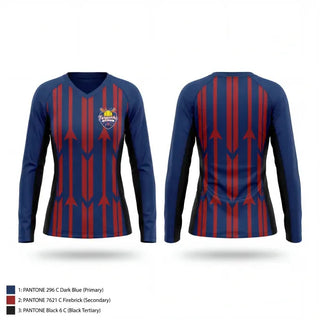 Womens Long Sleeve Vneck Shirt, Fireworks, Softball, Teamtime, Team time, sublimation, custom sports apparel, team uniforms, spirit wear, spiritwear, sports uniforms, custom shirts, team store, custom team store, fundraiser sports, apparel fundraiser