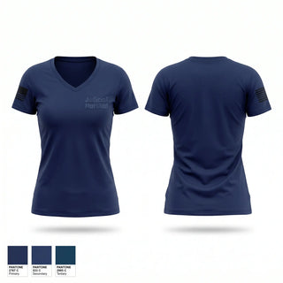 Womens Short Sleeve Vneck Shirt, Judicial Marshal, Police, Teamtime, Team time, sublimation, custom sports apparel, team uniforms, spirit wear, spiritwear, sports uniforms, custom shirts, team store, custom team store, fundraiser sports, apparel fundraiser
