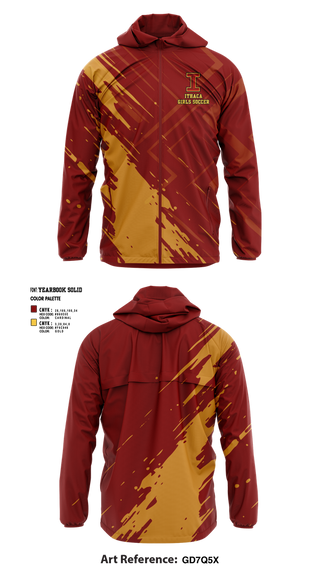 Windbreaker, Ithaca Girls Soccer, Women's Soccer, Teamtime, Team time, sublimation, custom sports apparel, team uniforms, spirit wear, spiritwear, sports uniforms, custom shirts, team store, custom team store, fundraiser sports, apparel fundraiser