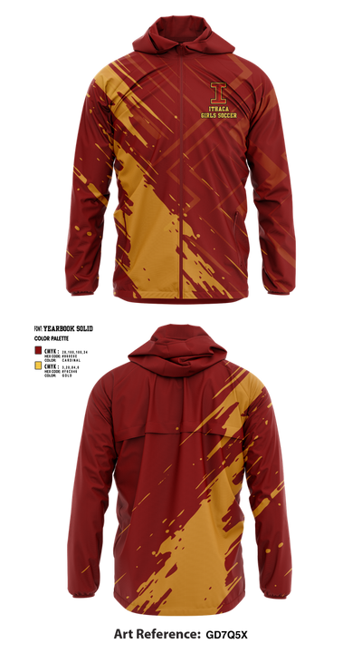 Ithaca Girls Soccer 29574398 Windbreaker - 1