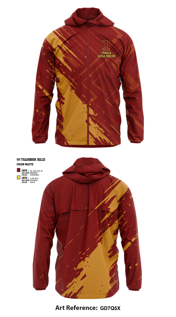 Windbreaker, Ithaca Girls Soccer, Women's Soccer, Teamtime, Team time, sublimation, custom sports apparel, team uniforms, spirit wear, spiritwear, sports uniforms, custom shirts, team store, custom team store, fundraiser sports, apparel fundraiser