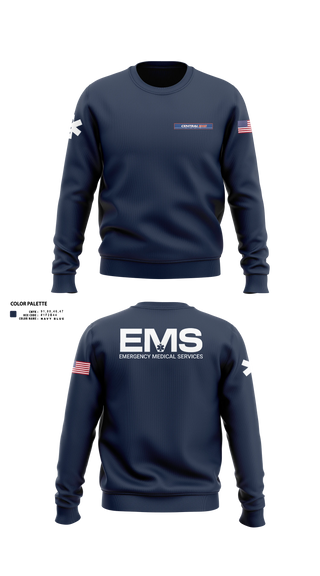 Crew Neck Sweatshirt, Central EMS, EMS/EMT, Teamtime, Team time, sublimation, custom sports apparel, team uniforms, spirit wear, spiritwear, sports uniforms, custom shirts, team store, custom team store, fundraiser sports, apparel fundraiser