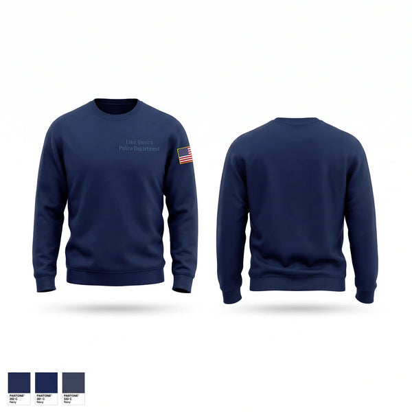 Crew Neck Sweatshirt, Lake Quivira Police Department, Police, Teamtime, Team time, sublimation, custom sports apparel, team uniforms, spirit wear, spiritwear, sports uniforms, custom shirts, team store, custom team store, fundraiser sports, apparel fundraiser