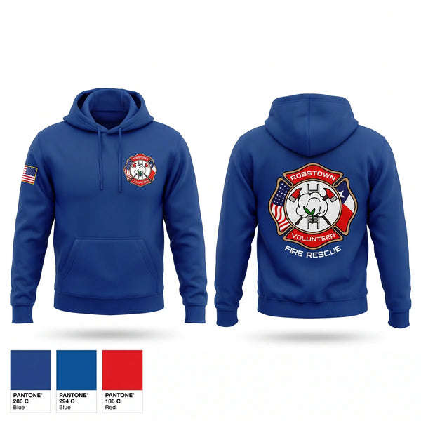 Hoodie, Robstown Volunteer Fire Department, Fire Department, Teamtime, Team time, sublimation, custom sports apparel, team uniforms, spirit wear, spiritwear, sports uniforms, custom shirts, team store, custom team store, fundraiser sports, apparel fundraiser
